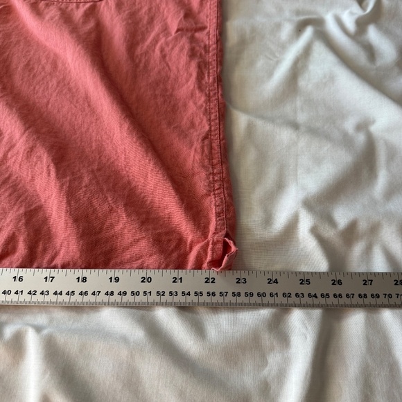 Old Navy Linen Blend Men's Short Sleeve Button Up Camp Shirt Coral Size Large - Picture 12 of 13